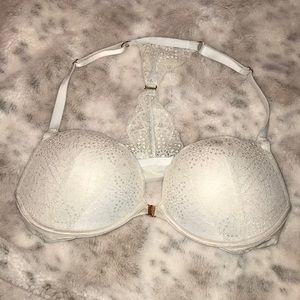 FRONT CLASP PINK LACE BRA